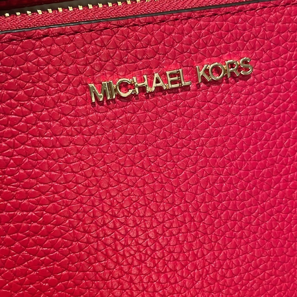 Michael Kors Jetset Wristlet in Crimson Red New in box  10” x 5 1/2”